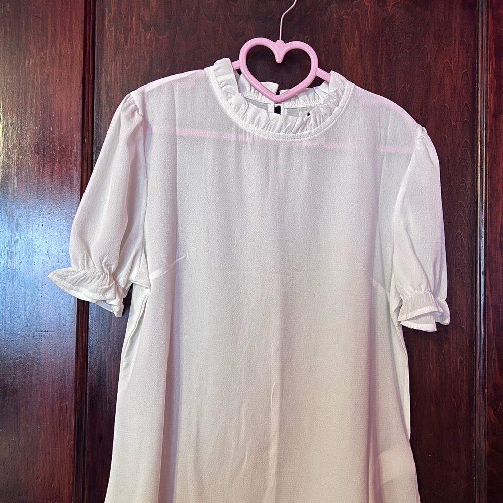 Rainbow White Blouse